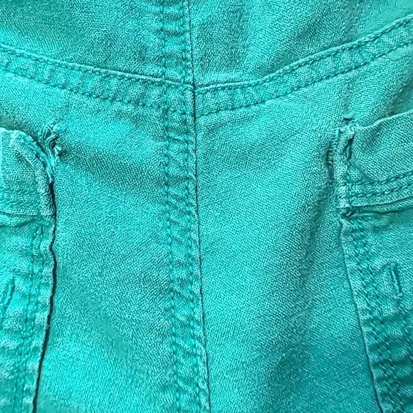 Sonoma Linen Blend Women's Teal Shorts Sz 6 - Picture 9 of 11